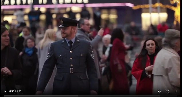 Dressed in his ceremonial uniform, Chris was a dead ringer for Harry, right down to the red beard and similar build and stature.