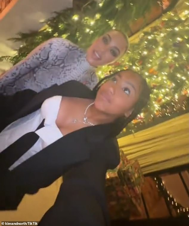 The controversy started after Kim and North posted a few videos to their shared TikTok account over Christmas