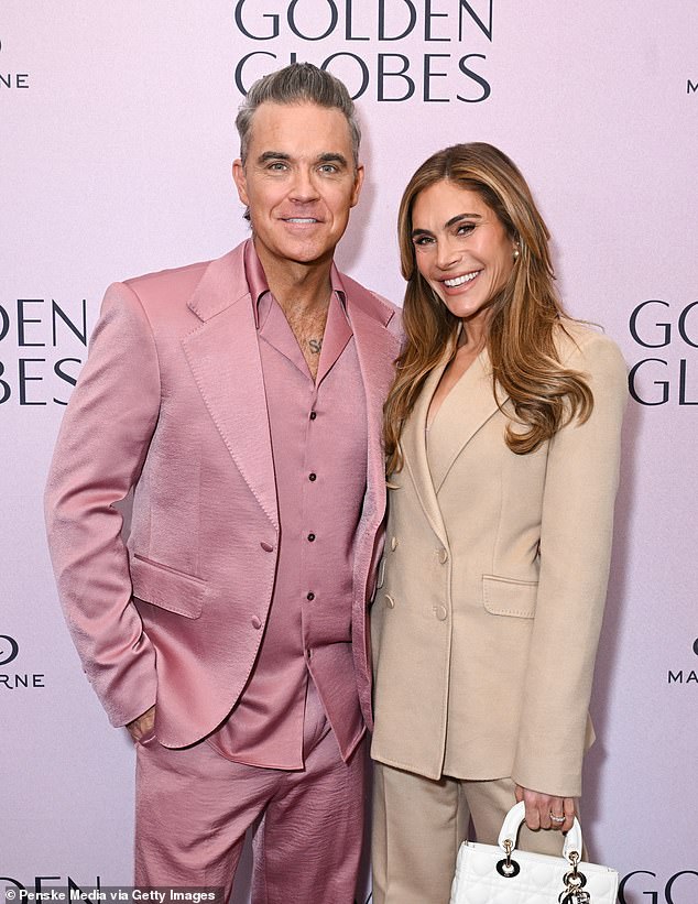 Everyone doesn't know what they are doing or how to do it. It's the luck of the algorithm,” he said. “My algorithm thinks I'm a menopausal gay Republican. Robbie is pictured with his wife Ayda Field