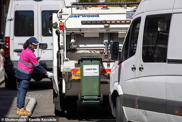 Some praised Ms Lockwood's act of kindness and said the action is not going unnoticed by bin workers (pictured)