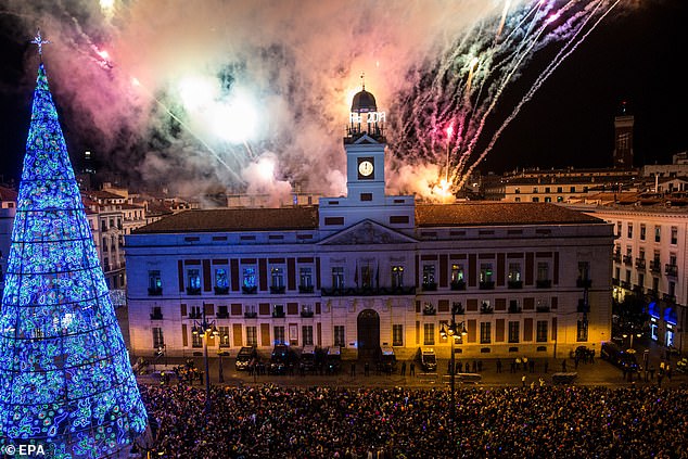 On the evening of December 31, televisions across the country light up with the image of the Puerta del Sol - a square in the center of Madrid