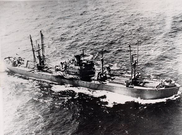 The SS Richard Montgomery, pictured, sank off the coast of Kent in 1944 carrying 7,000 tons of ammunition that was to be shipped to Cherbourg for an invasion of Europe.