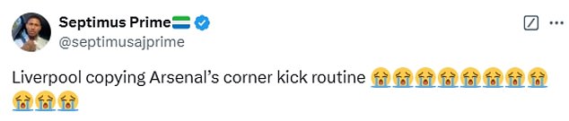 1735303653 710 Liverpool accused of copying Arsenals corner routine during win over