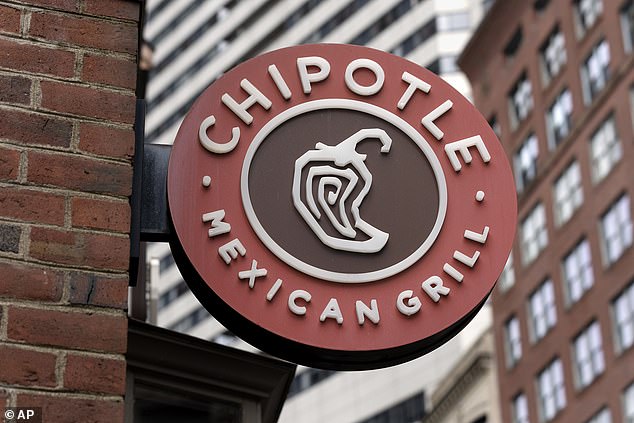 Chipotle filed a police report for simple assault after Saturday's incident. It is unclear whether the customer will be fined. The woman reportedly plans to sue the fast food chain (file photo)