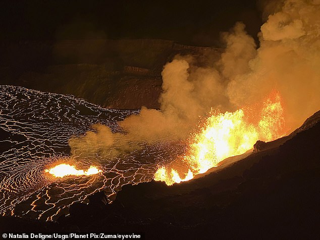 The boy's mother managed to grab him just in time to avoid a fatal fall of 120 meters