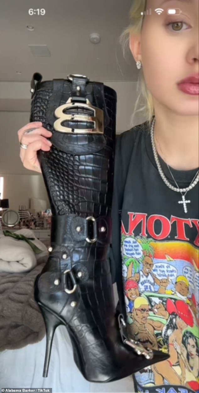 During the lengthy shot, the Heartbreaker hitmaker highlighted some of her favorite items, including a $7,950 Balenciaga shoulder bag with rhinestones, Chrome Hearts gloves, multiple diamond necklaces and a vintage Dior Boston bag.