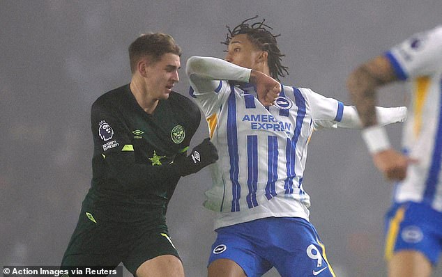 Referee Andy Madley ruled there was no violent conduct after Yarmoliuk dragged Pedro back to stop a Brighton attack