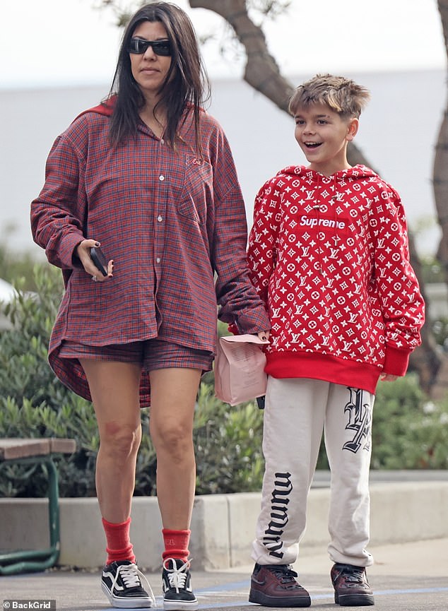 Travis and Kourtney also brought along their son Rocky Thirteen, who celebrated his first birthday early last month