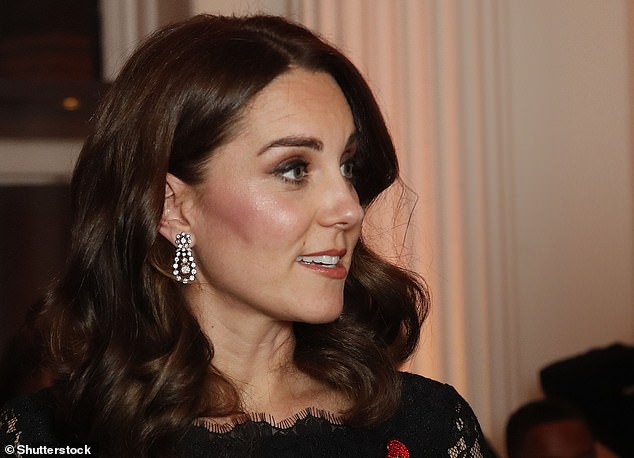 Although Catherine's earrings (pictured) belonged to the late Queen Elizabeth, it is unclear whether Eleanor's were a gift from Sam.