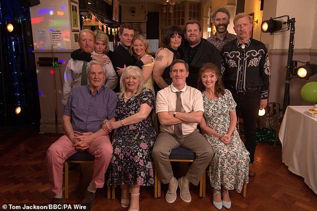 The cast of Gavin and Stacey: The Finale, airing on Christmas Day. The episode received the highest Christmas viewing figures since 2008, with an average audience of 12.3 million