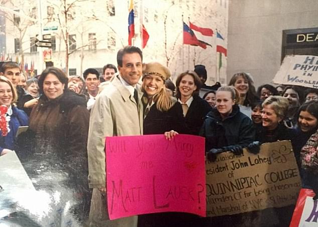 While still a sophomore at the University of South Carolina, Earhardt traveled to New York with a church group and jokingly proposed to Matt Lauer.