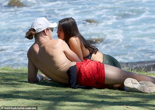 On Saturday you saw Jayden up close with a mysterious brunette on the Gold Coast