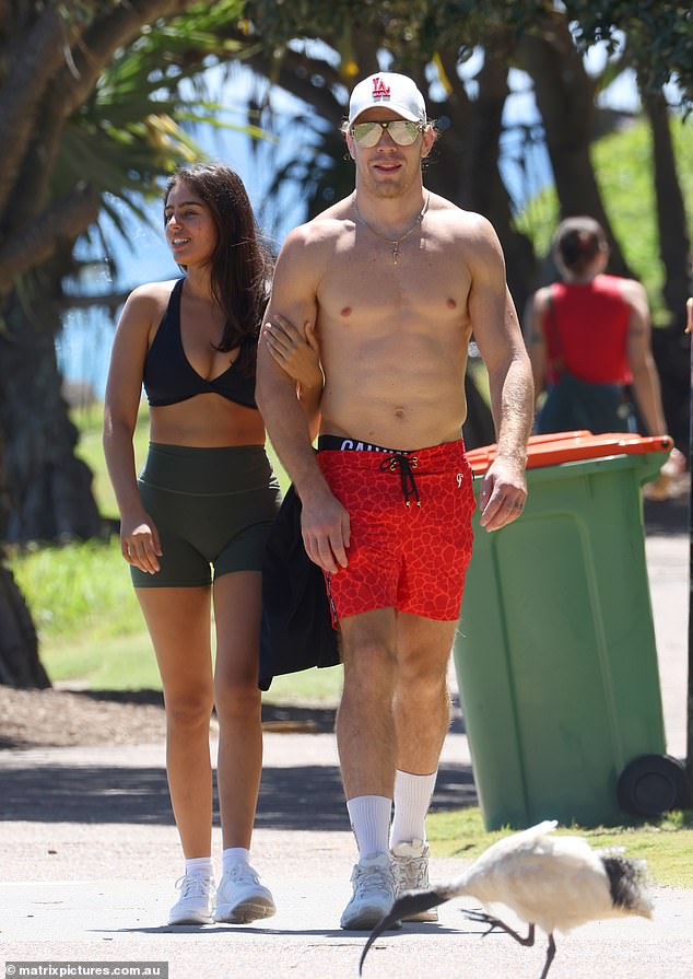 The couple appeared to be having the time of their lives as they took in the sights of the sunny seaside town