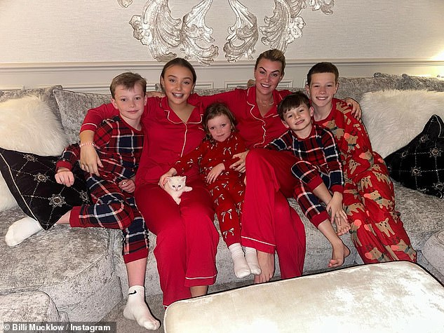 Meanwhile, his estranged wife Billi posed for an adorable photo with the couple's kids, as the family all rocked cute Christmas pajamas.