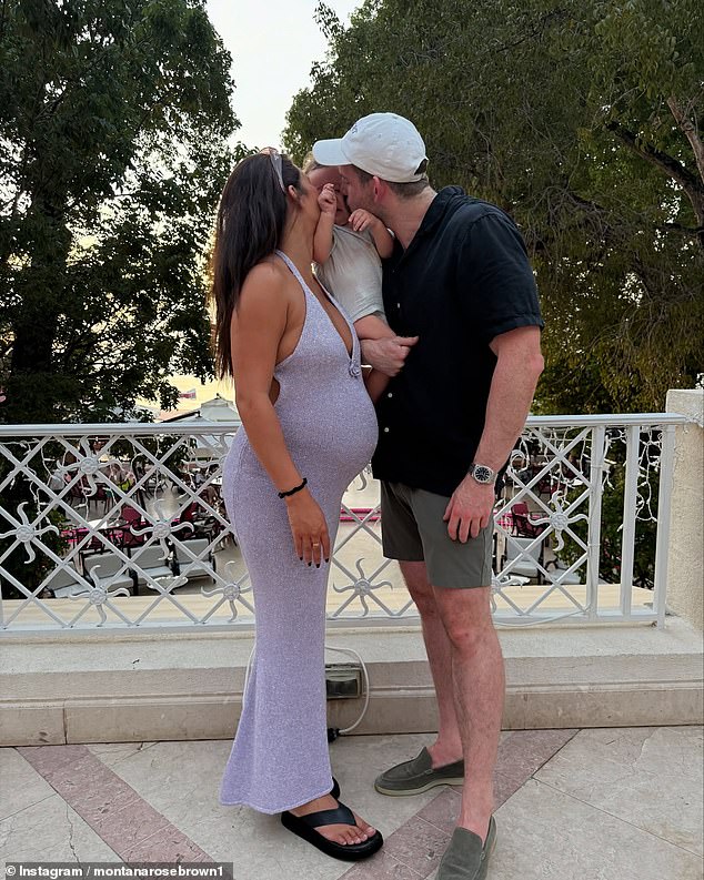 The reality TV star is currently on holiday in Barbados with her fiancé Mark, their 17-month-old son Jude and her family