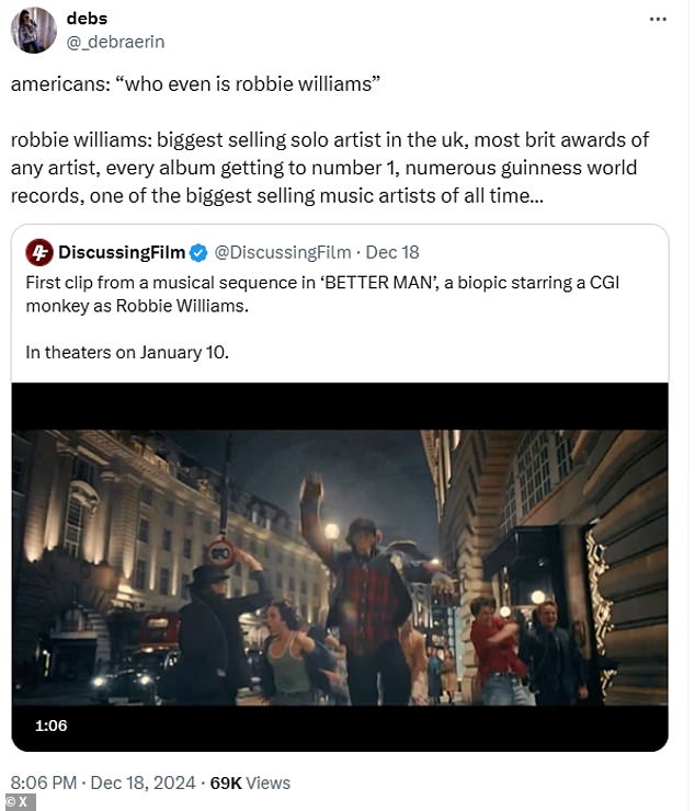 1735380760 524 Robbie Williams film Better Man sparks huge debate after Americans