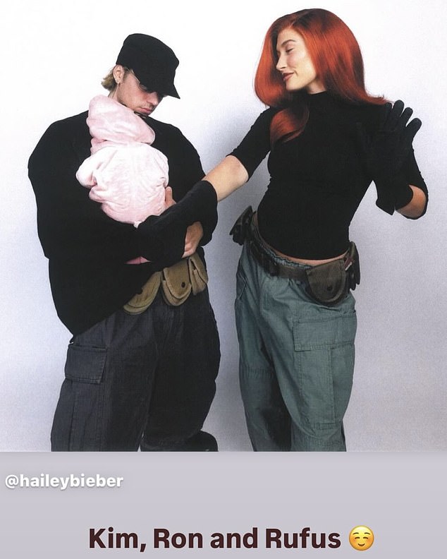 He became a father this year when his wife Hailey Bieber gave birth to their first-born son Jack Blues in August; they are depicted in their Kim Possible Halloween costumes