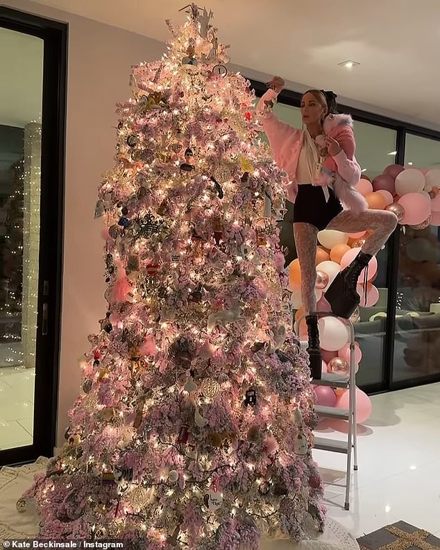 It comes after fans couldn't decide whether to be more impressed by her striking pink Christmas tree or her incredible poise, both of which she showcased in a new Instagram post this week