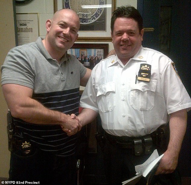 Inspector Joseph Profeta (left), head of the IAB group investigating allegations against NYPD captains and above, has been moved to Patrol Borough Brooklyn North