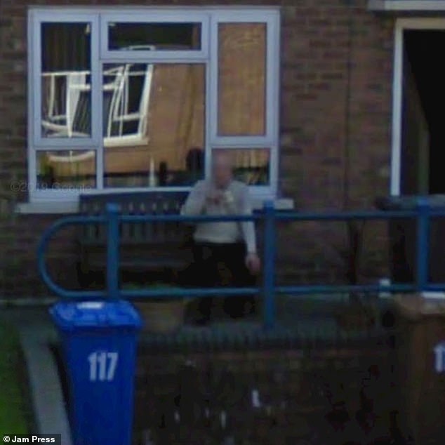 His daughter Katie was surprised to find him immortalized in the search engine's Street View feature