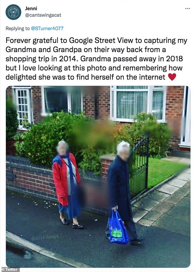 One X user posted this photo of his grandparents returning home with bags full of groceries, clearly noticing Google's Street View camera