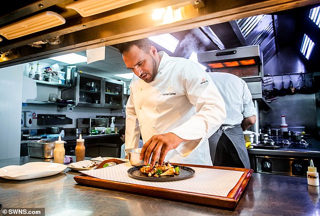 Good investment: Michael in the kitchen of Lympstone Manor