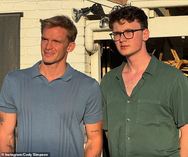 The former swimming champion proved his dashing looks run in the family when his mother Angie shared some sweet snaps of him with his brother and sister