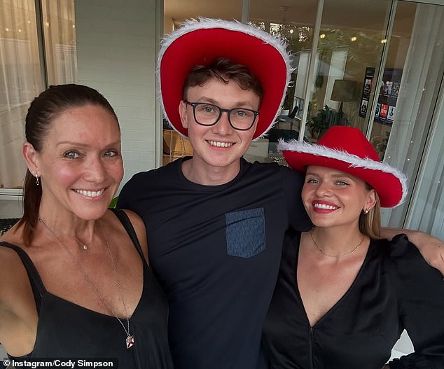 The trio showed off their pearly whites and cuddled up for several Instagram photos, while other images showed a festive party at their family home. In the photo with Inge