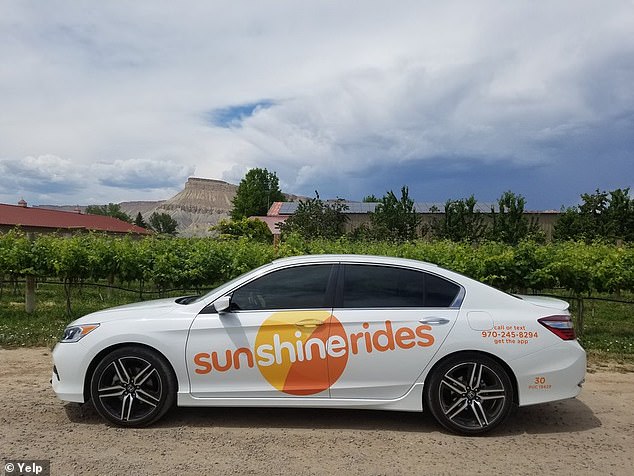 Egan rode behind Alex in a Sunshine Rides taxi. He followed the young reporter from the Delta area to Grand Junction