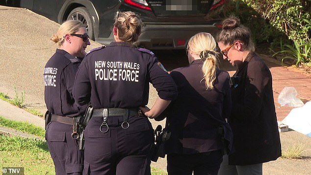 Dozens of police officers swarmed Mount Pritchard street after the alleged incident