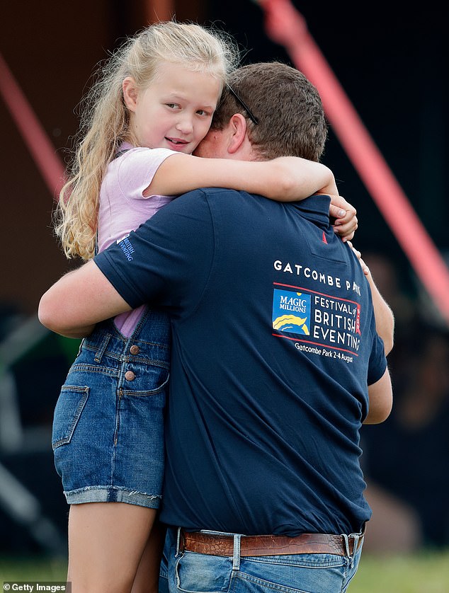 Savannah hugs Peter at the Festival of British Eventing in Gatcombe Park in 2019