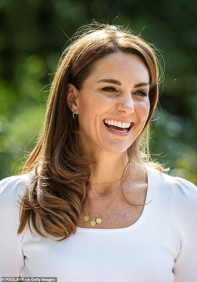 This dainty personalized necklace from All The Falling Stars was worn twice in the fall of 2020 and was gifted to Kate in March of the same year during a tour of Galway, Ireland.