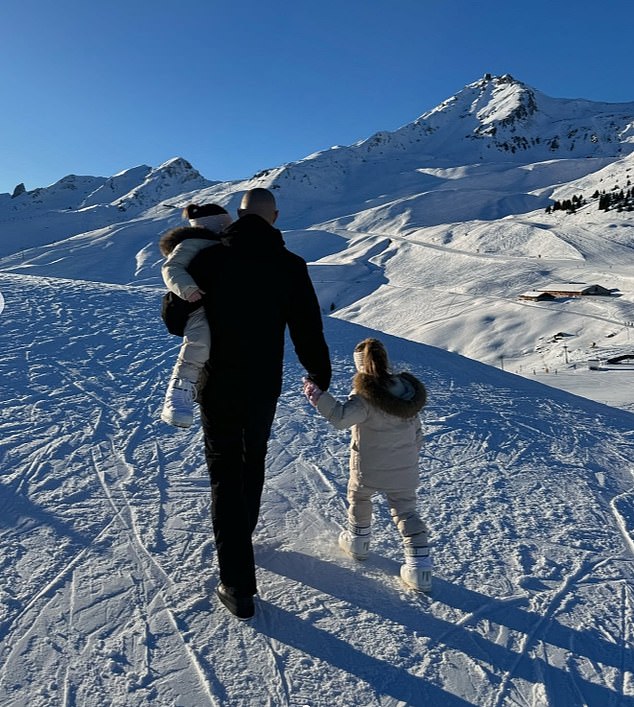 He enjoyed a skiing holiday with his wife and two children over the holidays