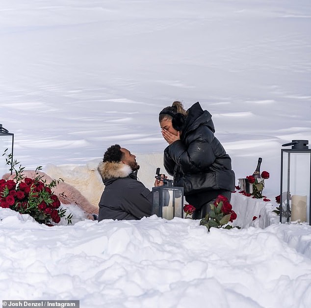 Ruby apparently had no idea as she seemed completely surprised when Josh presented her with the sparkler in the snow