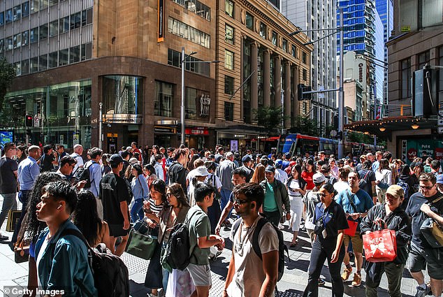 With the Prime Minister's approval rating falling from 46 per cent in April to just 41 per cent in December, some Labor politicians are worried about their jobs. Sydney's Pitt Street shopping center is pictured