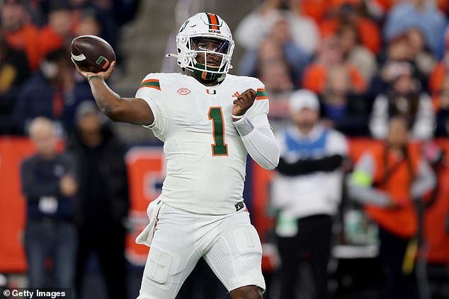 Cam Ward (Miami) is one of the promising quarterbacks who will enter the 2025 NFL draft