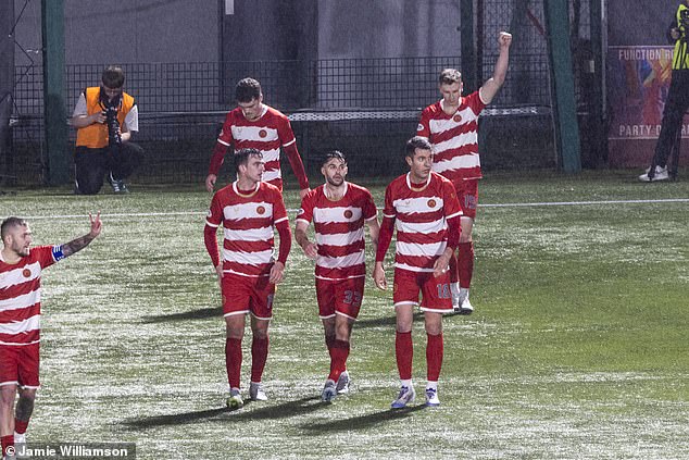 A last-minute goal from Oli Shaw (above right) saw Hamilton triumph in the Lanarkshire derby