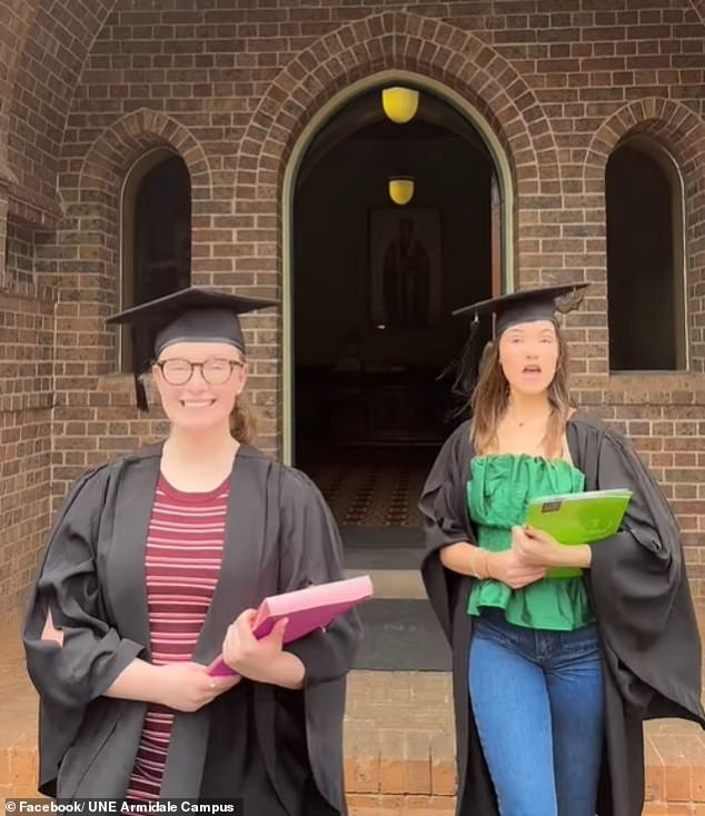 Armidale's youthful population is an anomaly in northern New South Wales (pictured are graduates of the University of New England)