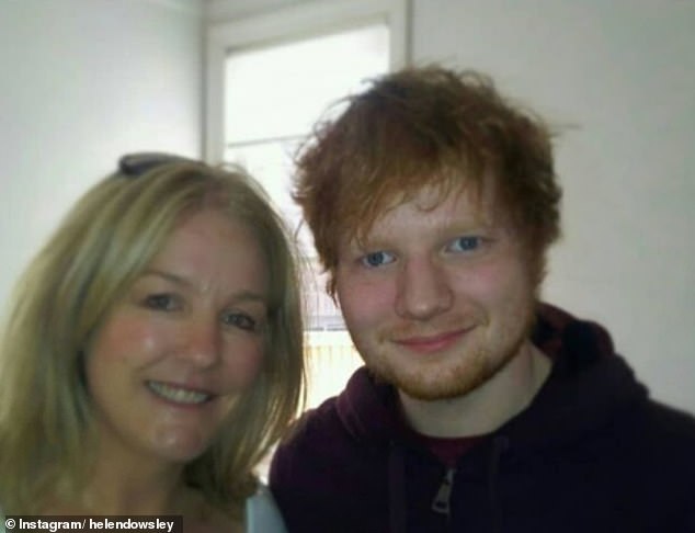 Helen worked with the world's biggest stars worldwide, including Ed Sheeran (pictured together)