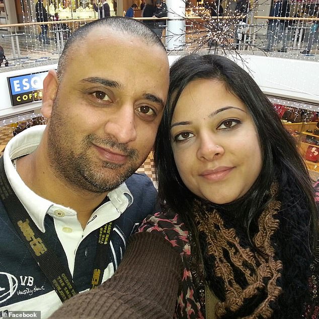 Sukhjit Singh with his wife Ramandeep Kaur Mann, who was convicted of murder