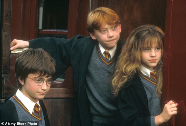 Based on the author's books, the famous wizarding world was previously turned into films starring Daniel Radcliffe, Emma Watson and Rupert Grint (pictured 2001). The new Harry Potter series, premiering in 2026, promises deeper exploration