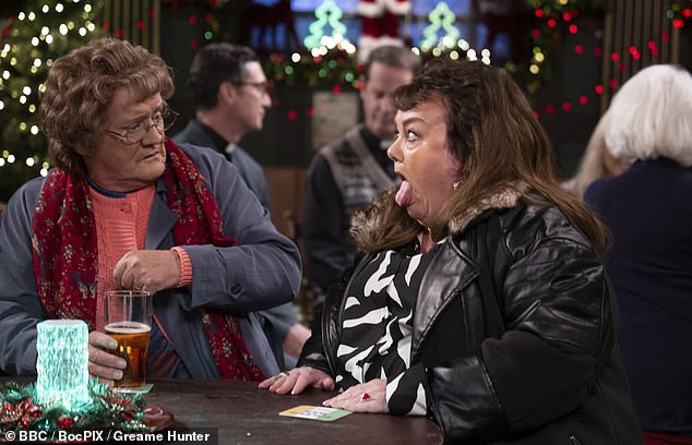 In the latest episode of Mrs Brown's Boys, previously described as 'marmite television', the Irish matriarch tried to convince her family that she wasn't as grumpy as Scrooge.