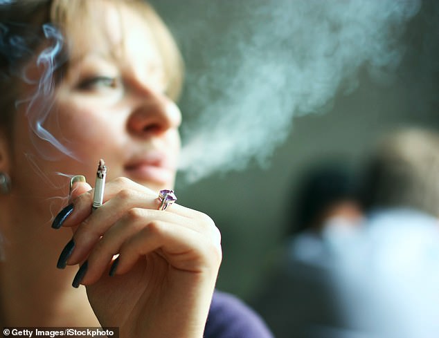 Research has shown that the damage caused by smoking is 'cumulative' and that the sooner a person stops smoking, the longer he or she will live (file photo)