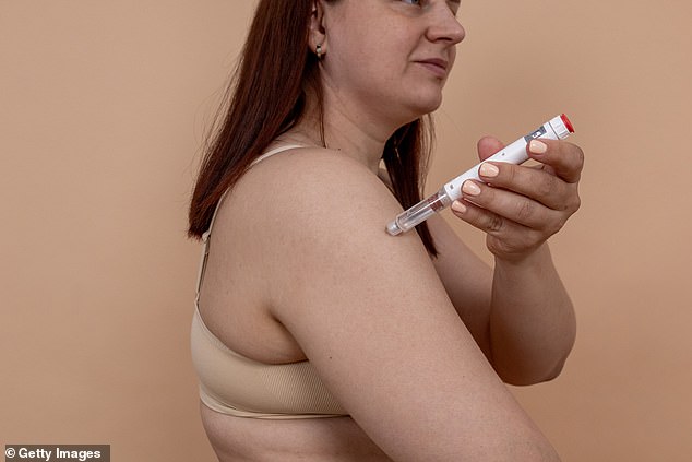 Around 500,000 people in Britain have been prescribed weight loss shots, but only five percent are receiving them from the NHS (file photo)