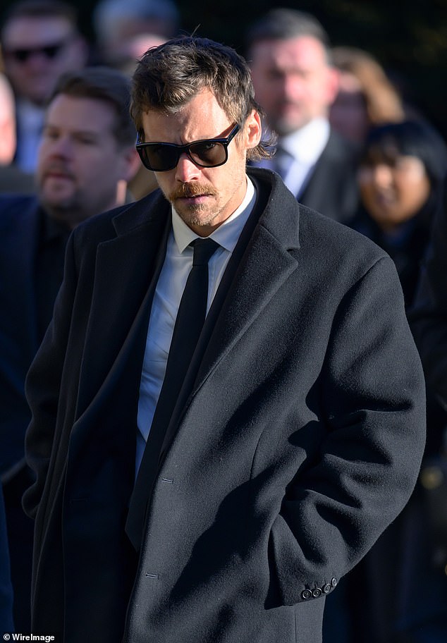 An emotional Harry Style leaves the funeral of fellow One Direction bandmate, Liam Payne