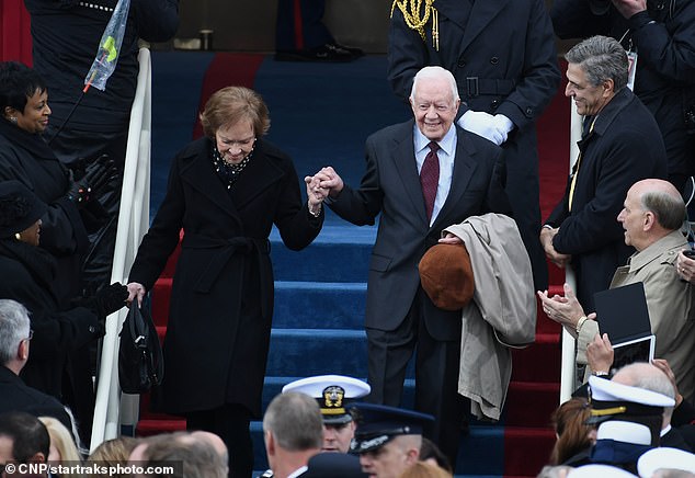 Carter attended Trump's inauguration in 2017. Trump did not attend Rosalyn Carter's memorial service, although he issued a statement after Jimmy Carter's death saying the nation owed him 