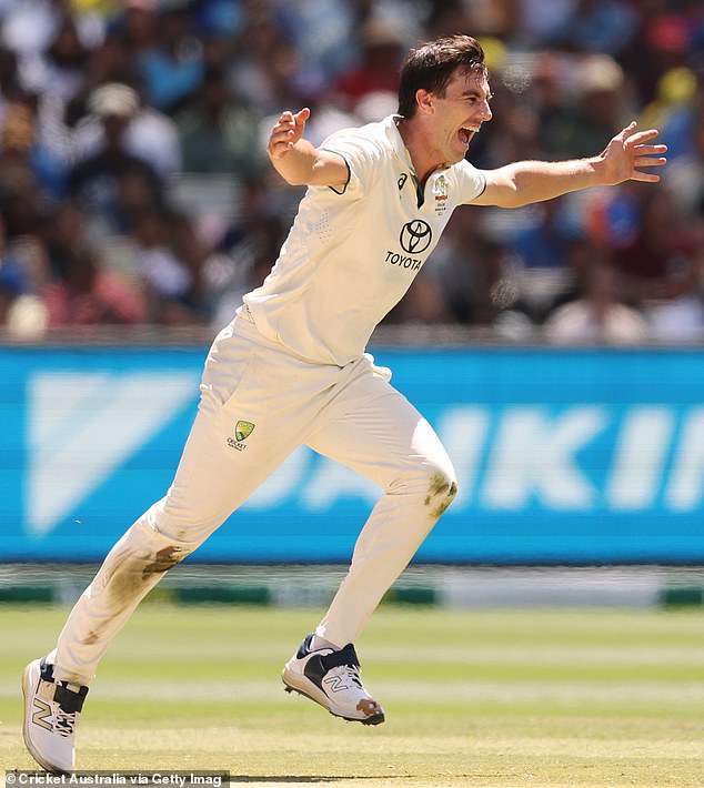 The fans were treated to a great spell from Australian skipper Pat Cummins (pictured), who took two early wickets