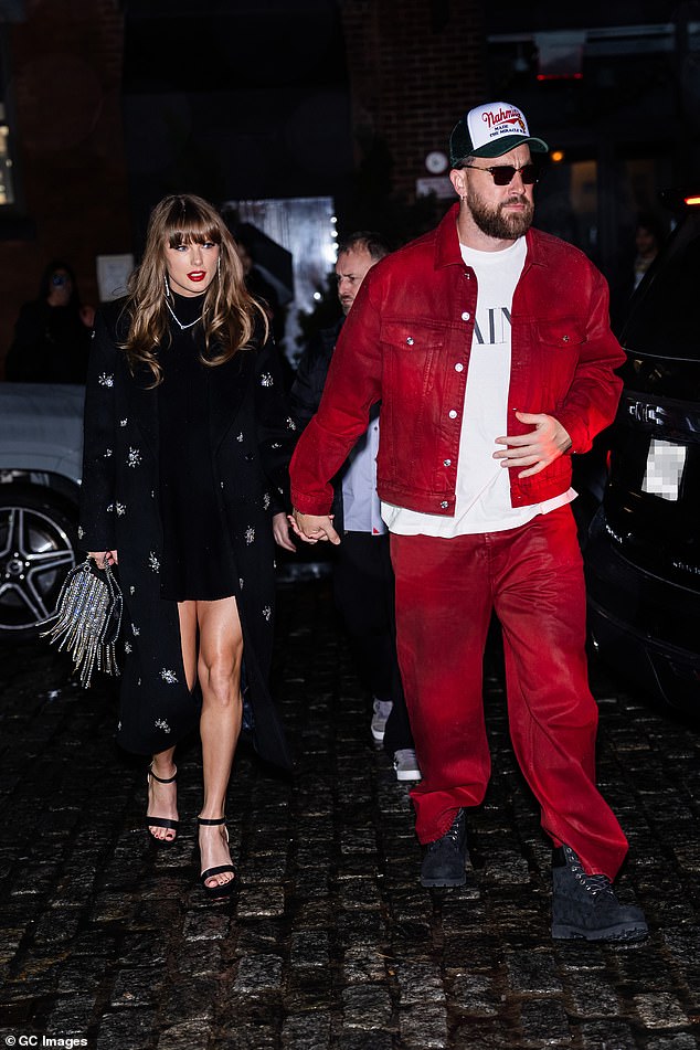 Taylor attended the bash with her boyfriend Travis Kecle, 35. The party was held at exclusive members club Chez Margaux in the Meatpacking District on Saturday.