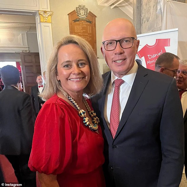 Peter Dutton (pictured right with his wife Kirilly) is almost neck and neck with Mr Albanese as favorite Prime Minister