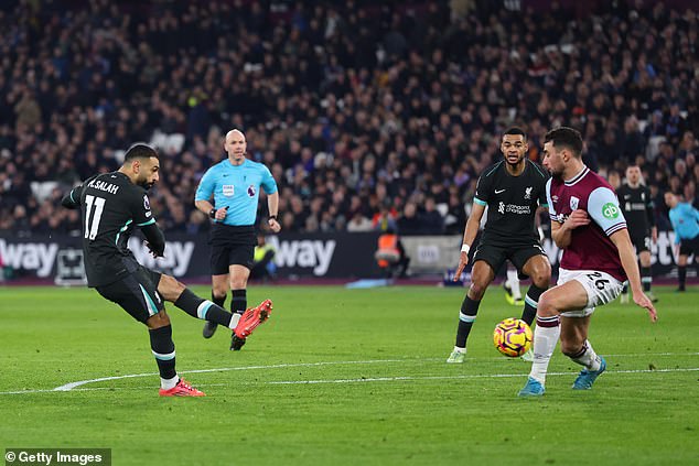 The Egyptian striker was in brilliant form at the London Stadium, scoring once and assisting a further two